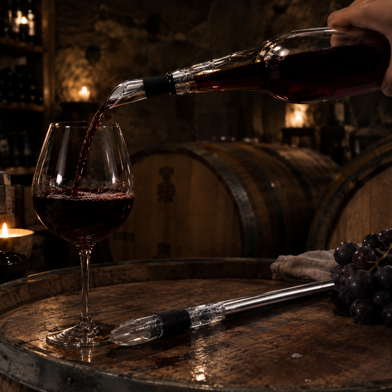 Service du vin à travers le bec verseur aérateur du refroidisseur MerkelHome