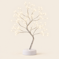 Arbre lumineux Feuillée à 108 LED blanc chaud, socle blanc